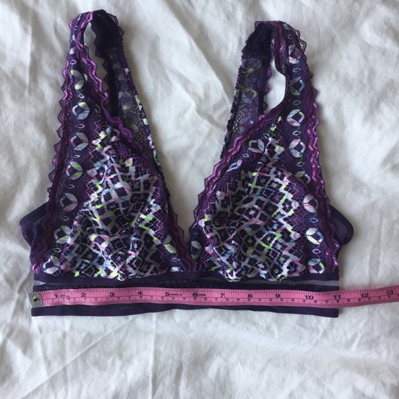 Xhilaration Purple Lace Wireless Bralette - Picture 6 of 9